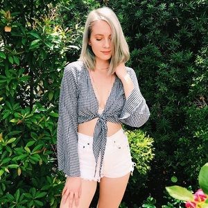 NWT LF gingham tie top